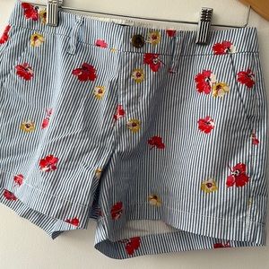 Old Navy Pinstripe Floral Shorts
